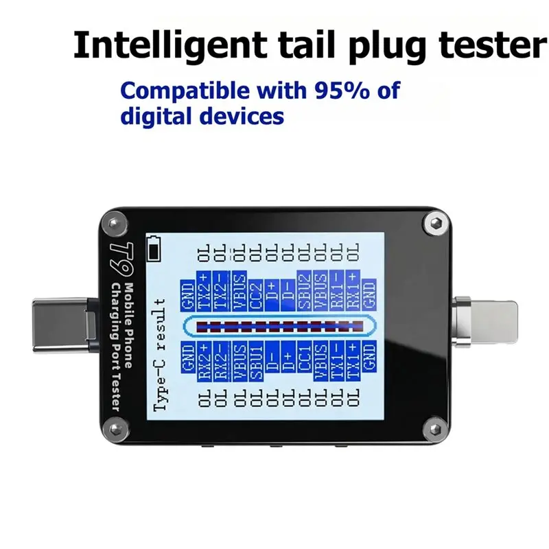 A99E-T9 Intelligent Tail Plug Tester Mobile Phone Detection Automatic Lock Fault Point Mobile Phone Charging Port Tester