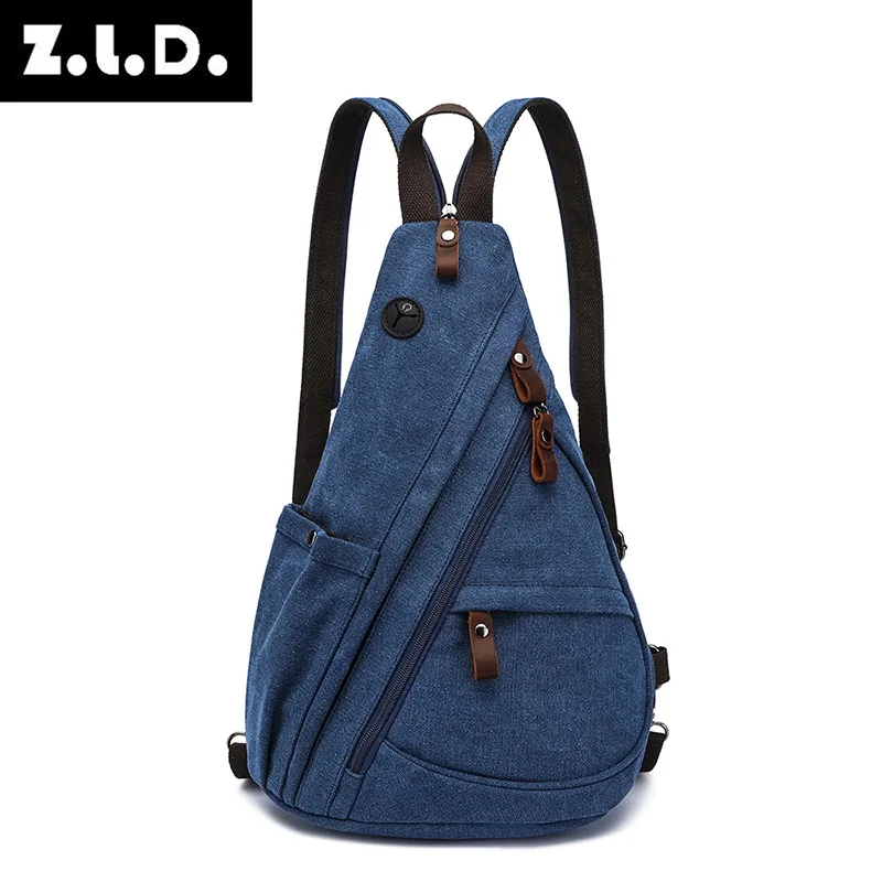 Canvas Sling Bag Convertible Crossbody Chest Bag Shoulder  display picture 1