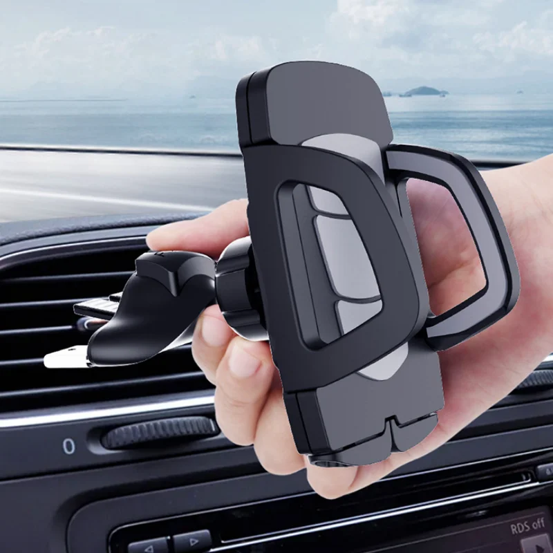 New Car Phone Holder CD Air Vent Phone Mount 360-Degree Rotation Smart Phone Holder for Car One-Hand Placement