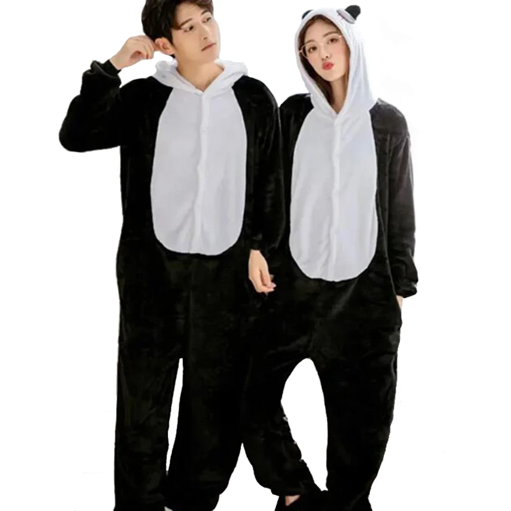 Adultos Kigurumi monos de dibujos animados conjuntos de pijamas de animales cálidos ropa de dormir niños pijamas con capucha mujeres hombres invierno Unisex monos de Cosplay