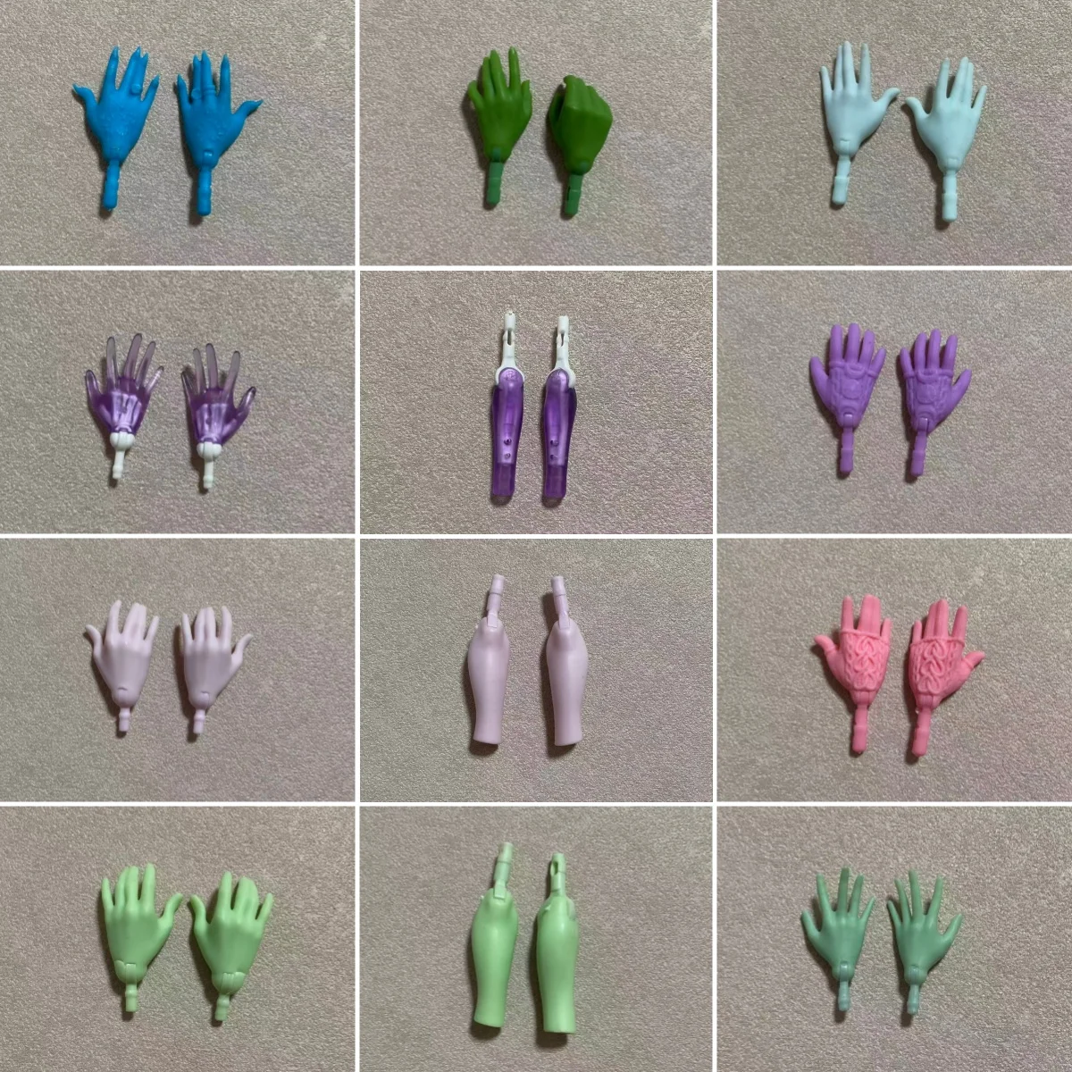 Monster Doll Replacement Hands Fashion Decorative Accessories, including Hands and Elbows, Suitable for DIY Handmade Designs