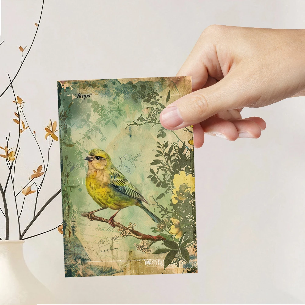 32pcs Vintage Bird Collage Pos - Collectible Vintage Greeting Cards ulasan dan harga