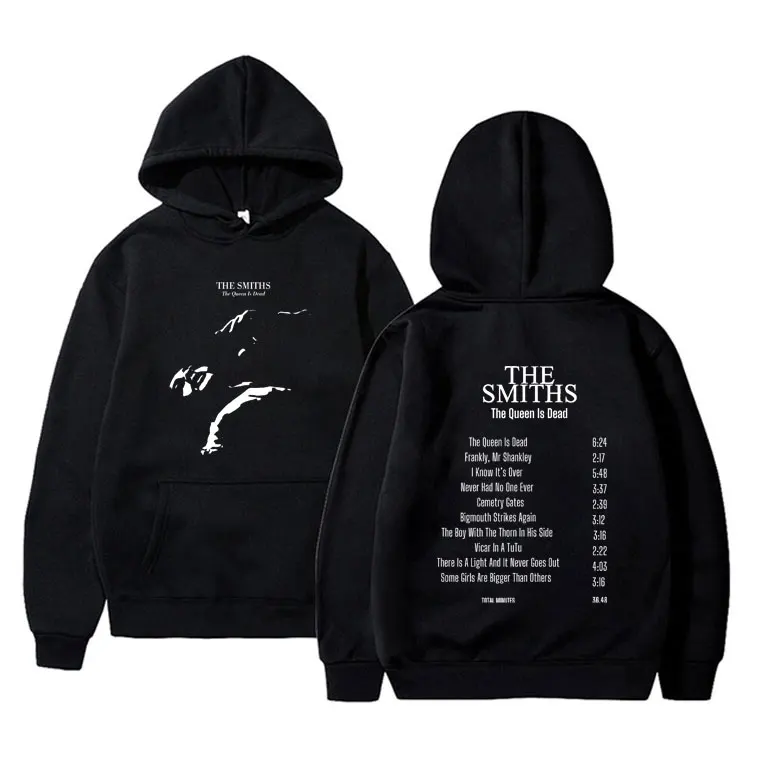 

The Smiths The Queen Is Dead Graphic Hoodie Men Women Vintage Alternative British Rock Band Pullover Male Fleece Cotton Hoodies