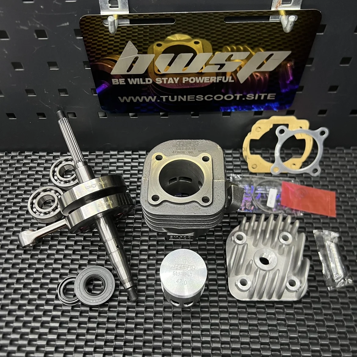 Big Bore Kit 70cc For JOG50 3KJ AEROX50 ZR EVO Cylinder Set Piston 47.6mm Forged Crankshaft 40.2mm +1.8mm BWSP Engine Parts