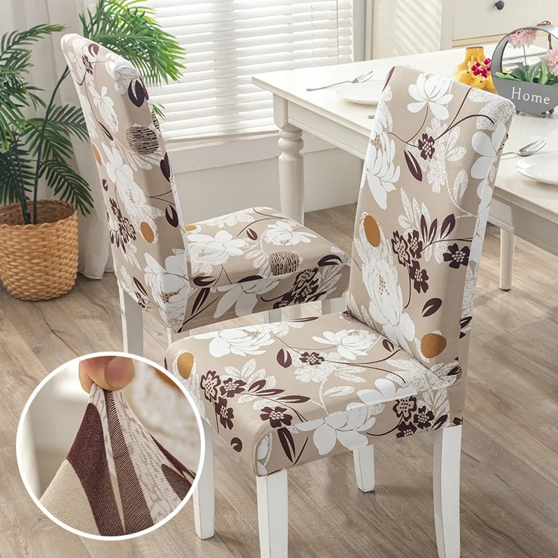 1/4/6/8pcs Retro Stretch Chair Cover All-in-one Anti-dust Stool Cover All-inclusive Non-slip Dining Chair Cover Home Decor