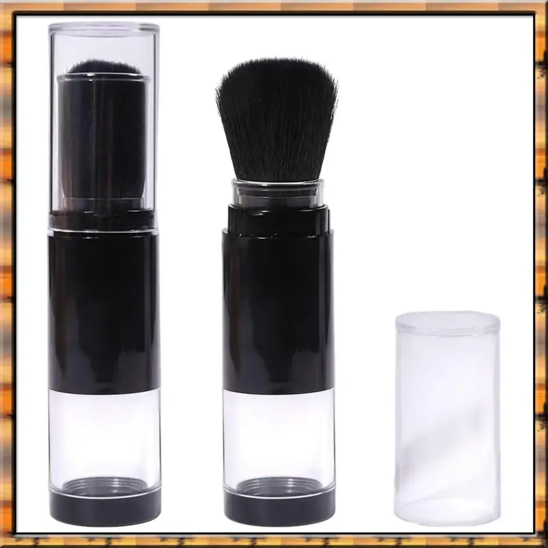 A78K جديد 2 قطعة النقش مسحوق فرش قابل للسحب قضيب أداة الحرفية اللوحة فرشاة لمساحيق التجميل شعيرات ناعمة مقبض أداة