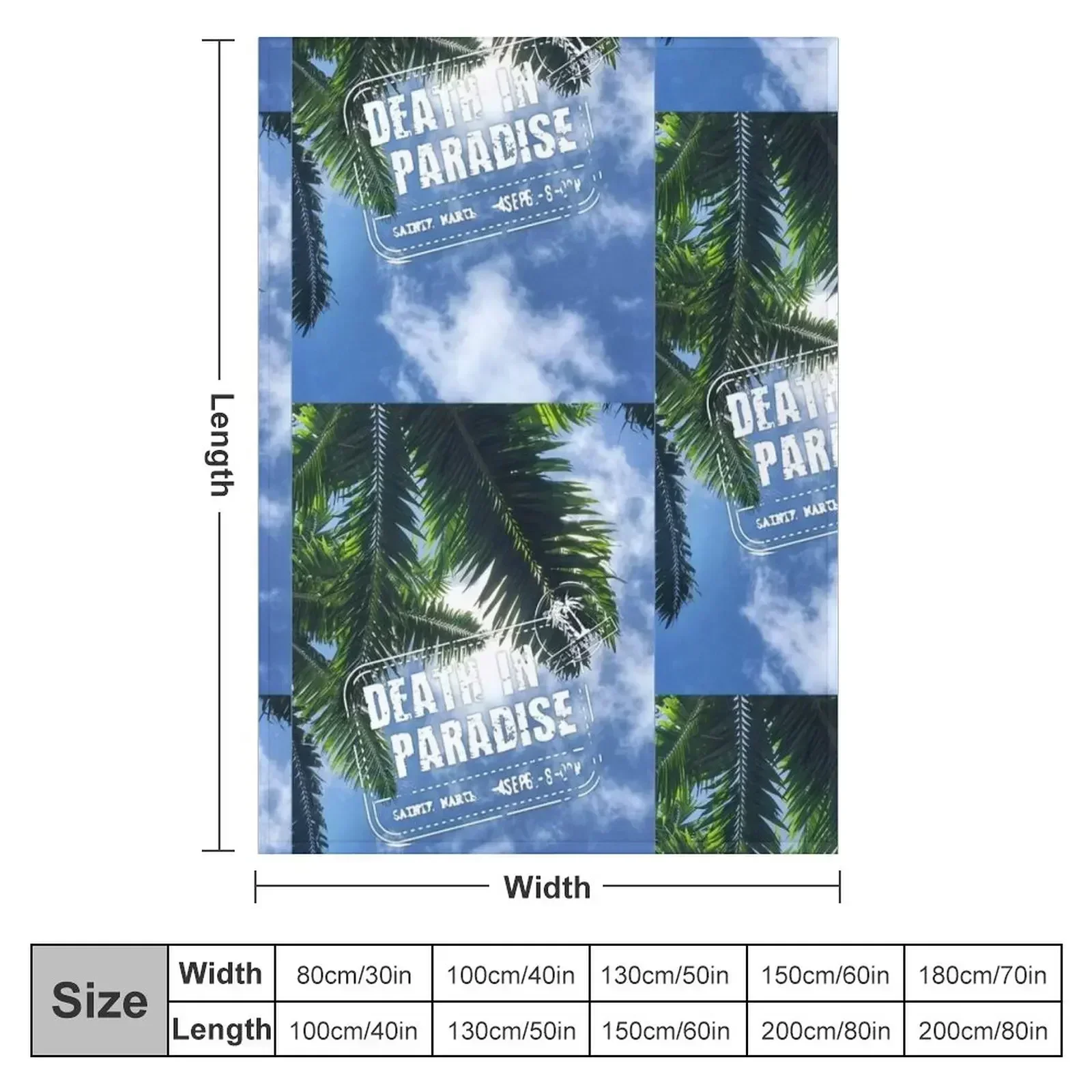 BBC Death in Paradise Logo Throw Blanket Warm Picnic Thin Hairy Sofa Quilt Beautifuls Blankets