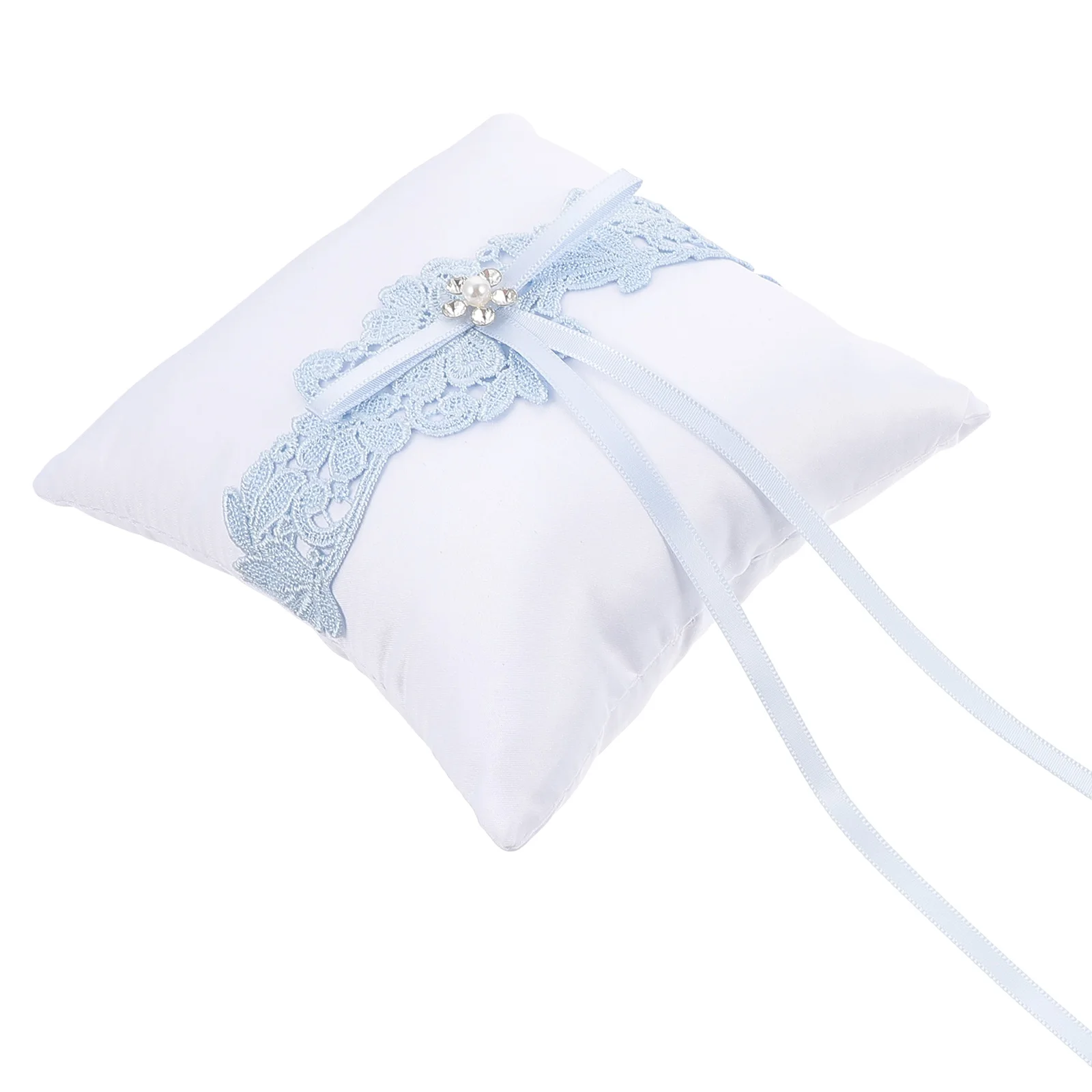 

1 pc Lace Elegant Bows Holder Holder Engagement Pillow Party DIY Decor Cushion Cushion Home Bridal Accessories
