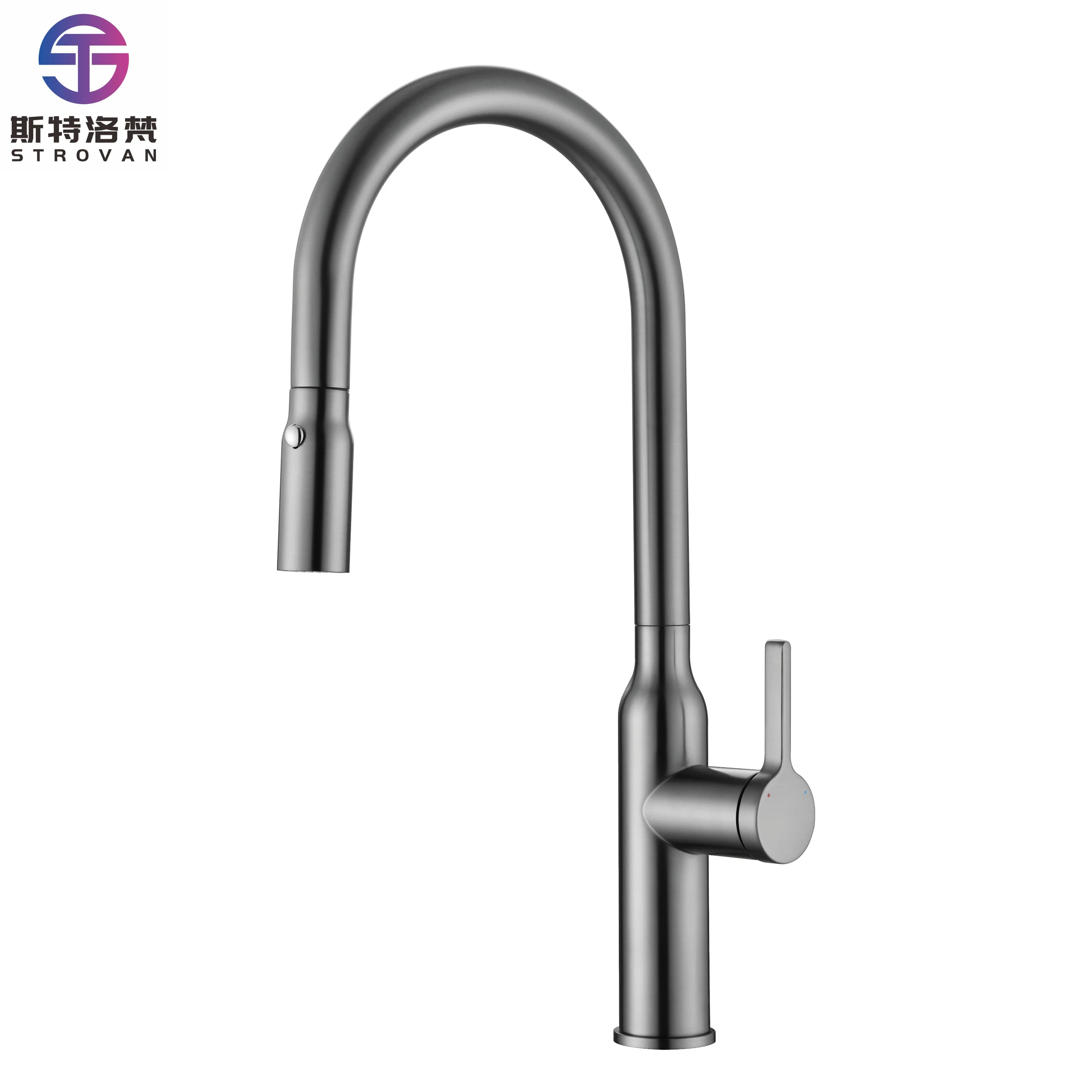 

Modern Kitchen Faucet Spout Swivels 360° Pull-down Sprayer with 21-inch Hose Reach for Easy Use