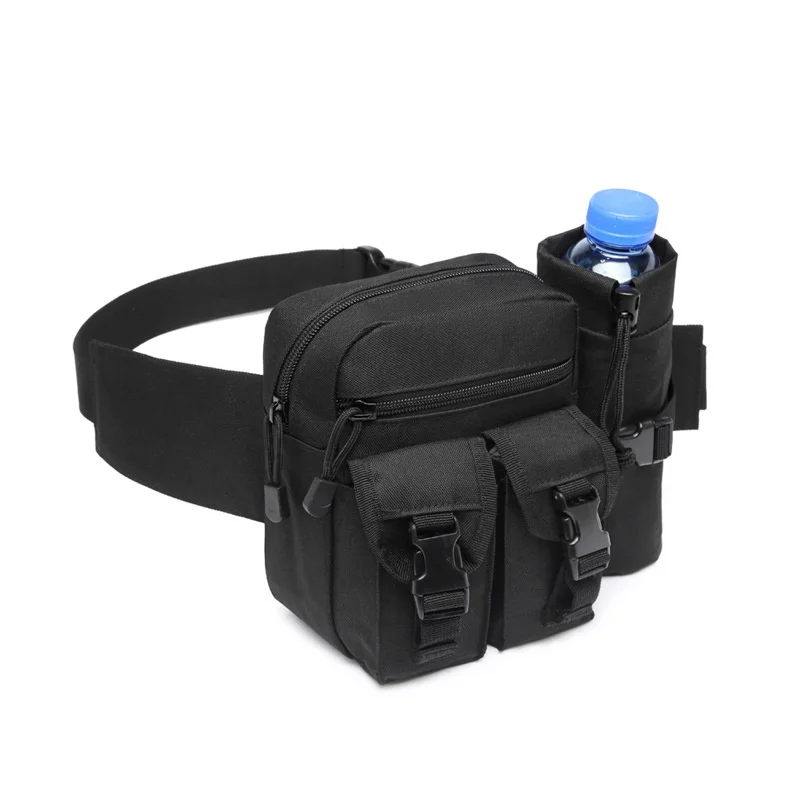 High Quality Oxford Men Waist Packs Outdoor Sport Belt Bag With Separate Water Bottle Pocket Travel Storage Crossbody Bags