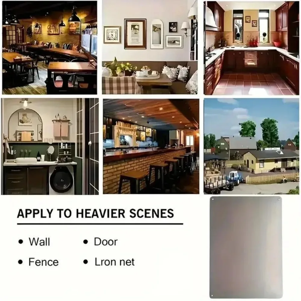 1pc 2D Flat Waterproof Rustic Custom Photo Metal Wall Sign Pre-drilled Indoor Outdoor Garden Bar Office Plaque - view 5