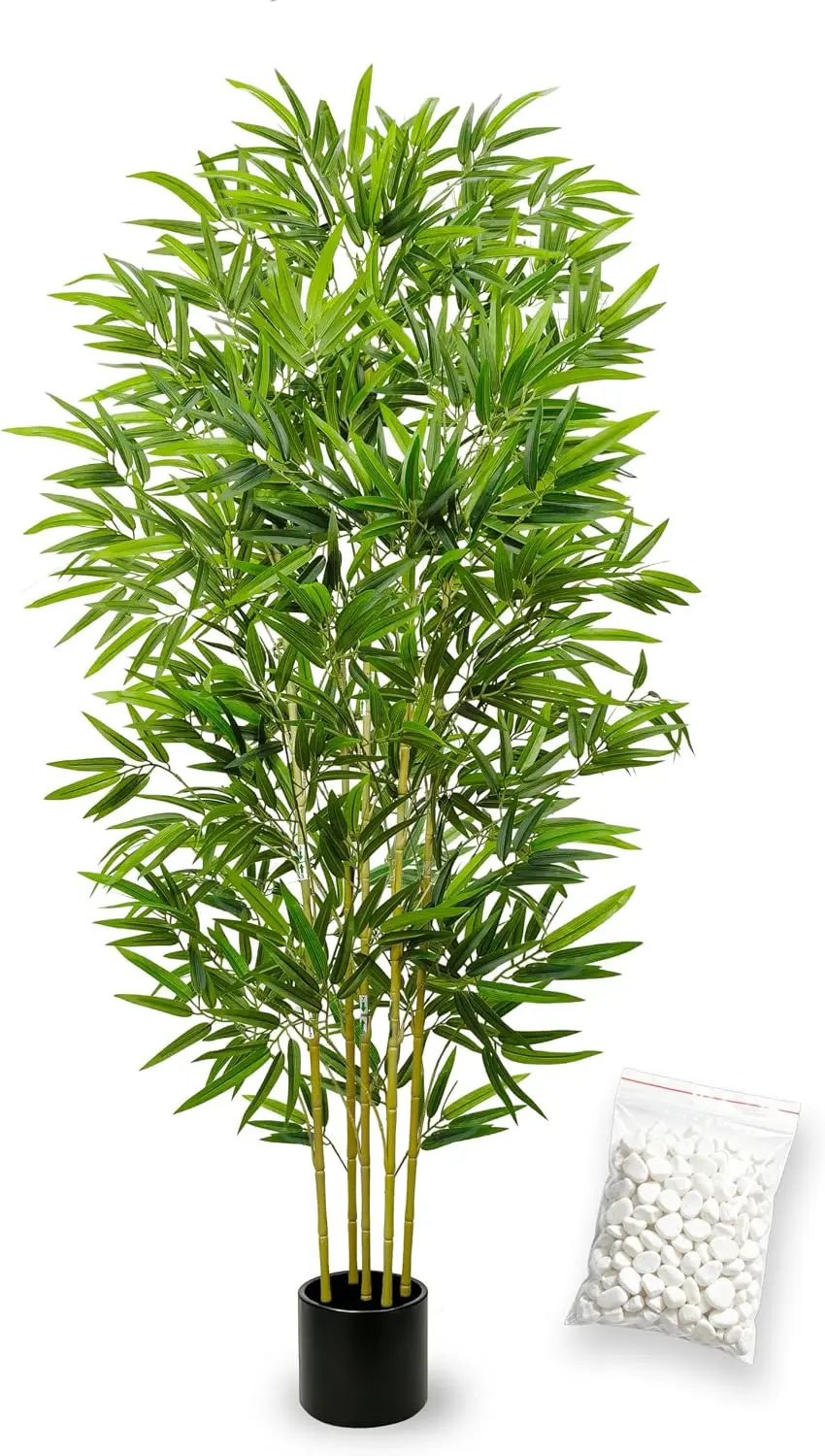 5 Foot Faux Bamboo Tree, Artificial Potted Bamboo Plant in Black Pot for Home Decor