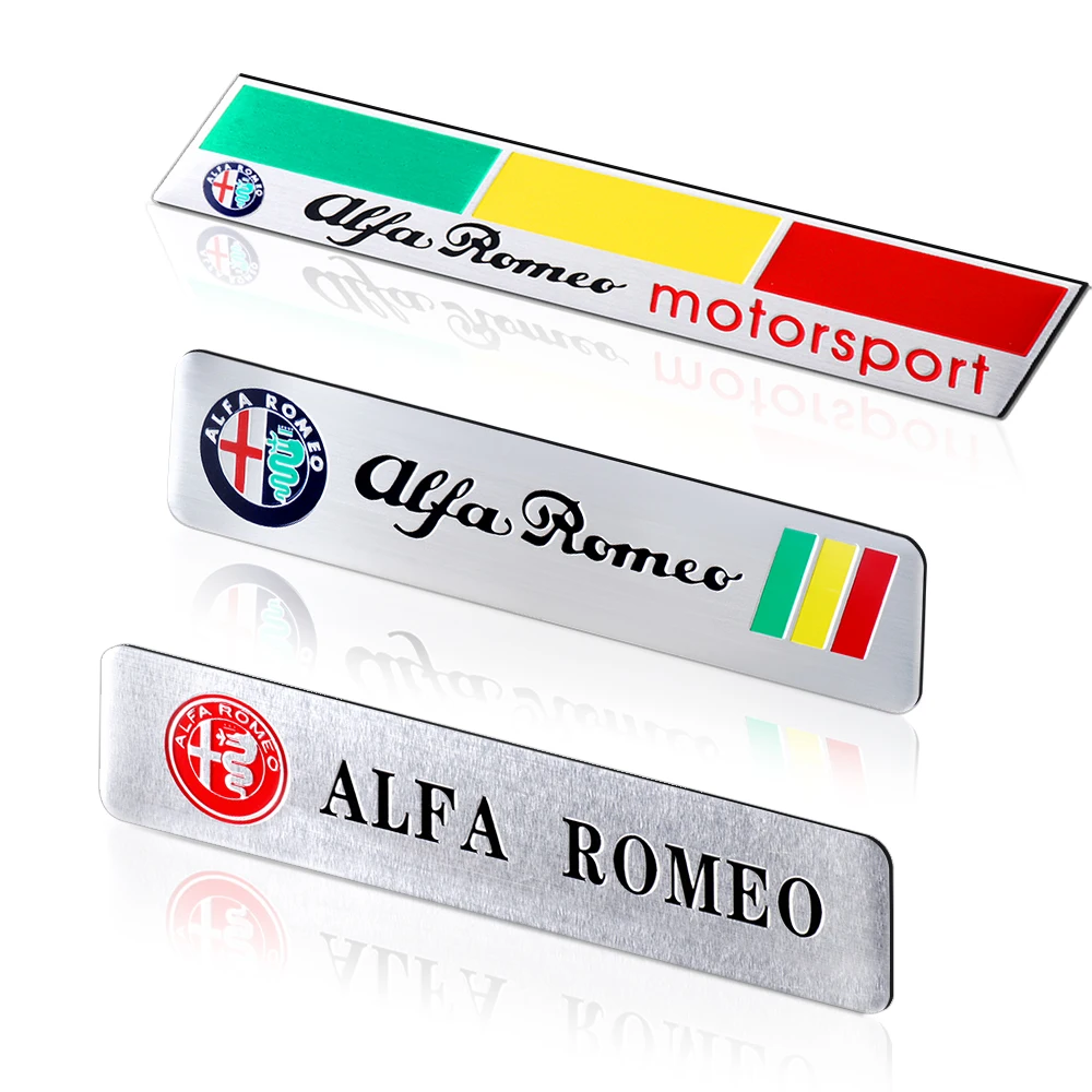 ثلاثية الأبعاد سبائك الألومنيوم ملصقات جسم السيارة الجذع الديكور ملصق مائي السيارات شارة شعار تصفيف السيارة ل ألفا روميو تونال جوليتا ميتو #5