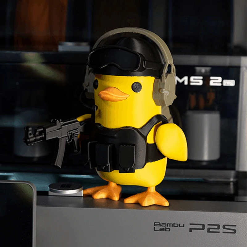 New Cute Duck Ornaments For Escape From Duckov Working Duck Model Ornament With 4 Weapons Puppy Home Decotation Friends Gifts