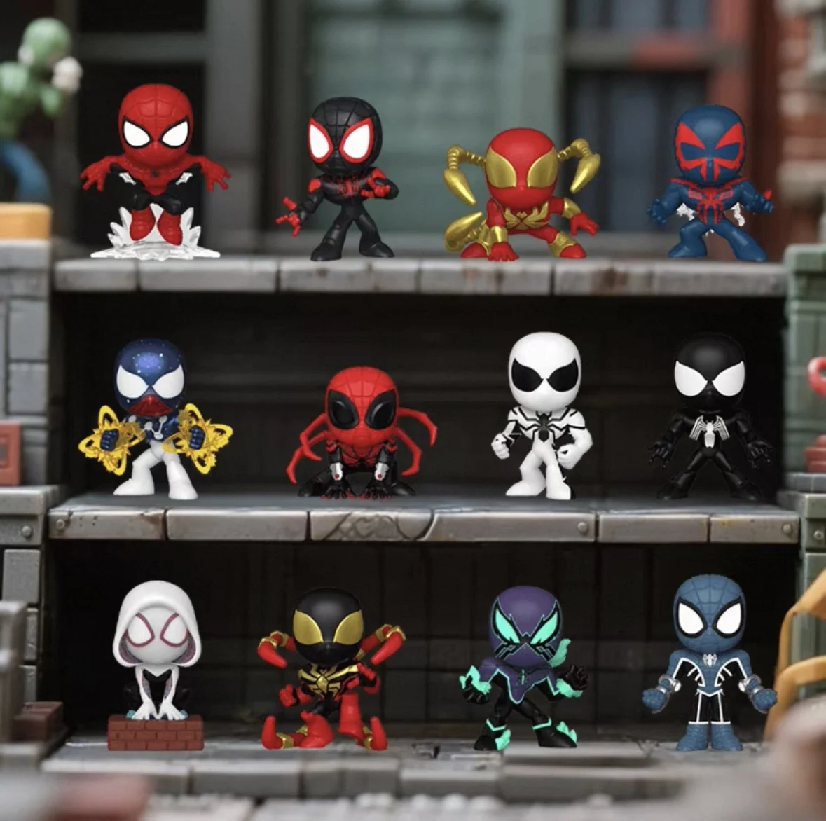 Set de 12 Figuras de Acción de Marvel Spider-Verse, Spider-Man 2099, Miles Morales, Estatuas Coleccionables, Adorno de Escritorio