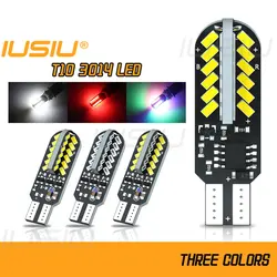 IUSIU 2PCS T10 Strobe Led Flash WY5W W5W Lamp 5W5 194 Bulb 168 48SMD Flashing Parking Clearance Tail White Colorful Car Lights