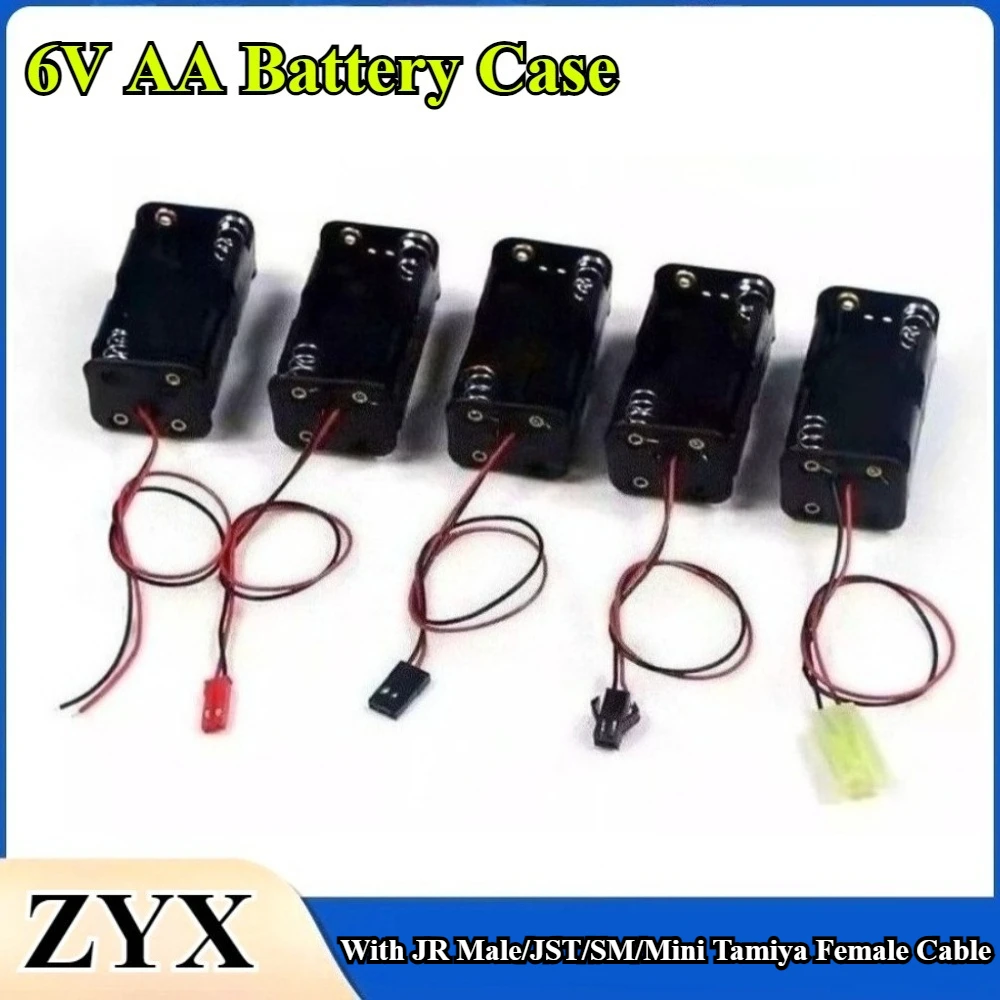 

Корпус для 6 батареек типа АА с кабелем JR Male/JST/SM/Mini Tamiya Female (требуется 4 батарейки типа АА по 1,5 В, не входят в комплект) для тестера сервоприводов RC.