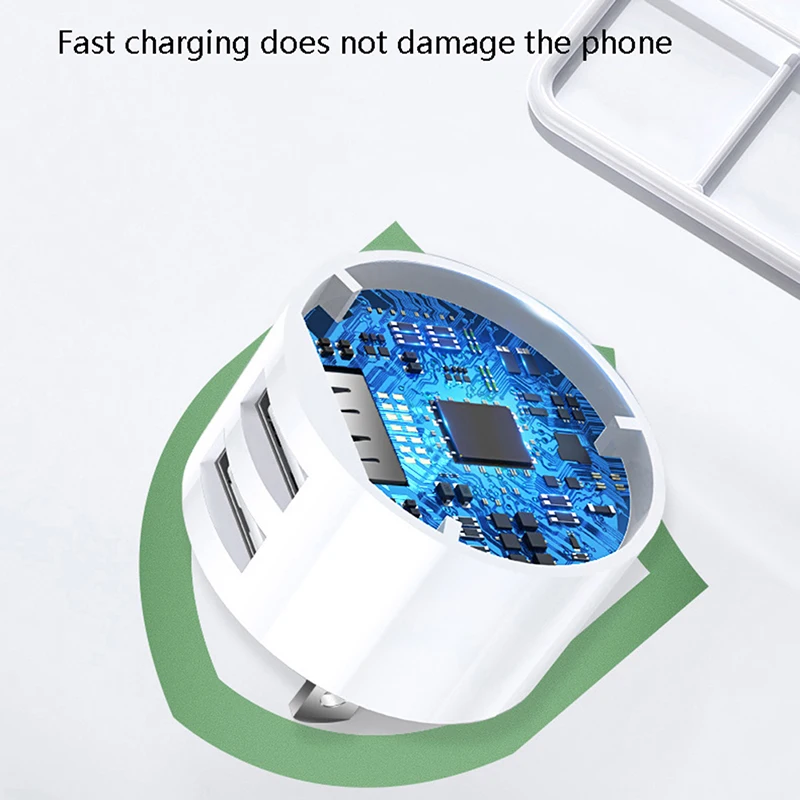 1 Pcs 5V 2.1A Min EU UK US Plug Mobile Phone Charger Mobile Phone Charging Round Mini Adapter Travel Charger Accessories