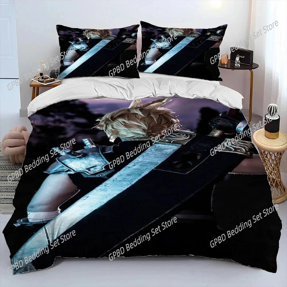Final Fantasy Series Games 3D Bedding Set Duvet Cover Pillowcases Single Twin Full Queen King Size Home Decor Quilt Boys Gift