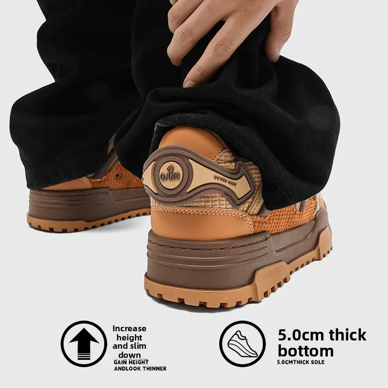 

Zhuoyuan Qianda Fall Trendy oes Original Small Bread oe New Sle Thi Bot Men's oes Casual Comfortable Spor