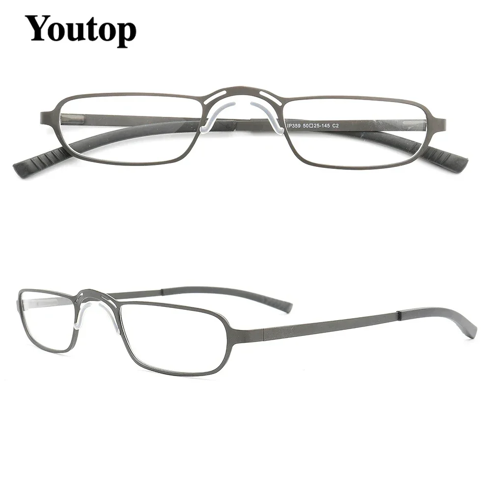 Women Rectangular business glasses frames men square Eyeglass Frame Vintage Oval light Metal eyeglasses frames Prescription