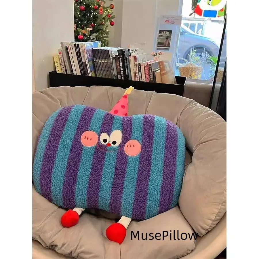 

Подушка из овечьей шерсти «Допамин»: милая подушка для сна и поддержки шеи, офисная подушка с эффектом памяти, унисекс, в мультяшном стиле