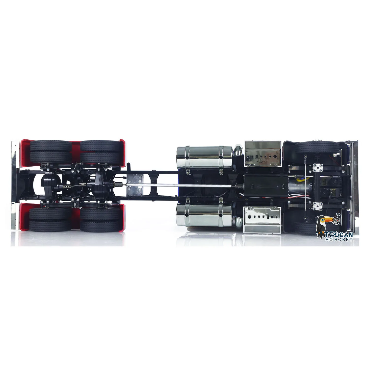 Caminhão trator 1/14 RC 56344 6x4 Carros transportadores de controle de radião com sistema de fumaça de efeito de luz de som simulado