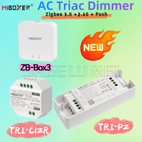 Miboxer AC Triac Dimmer(Zigbee 3.0 + 2.4G + Push) TRI-PZ(500W) TRI-C1ZR 110-220V AC RF/WiFi/Voice Control Zigbee Gateway ZB-Box3