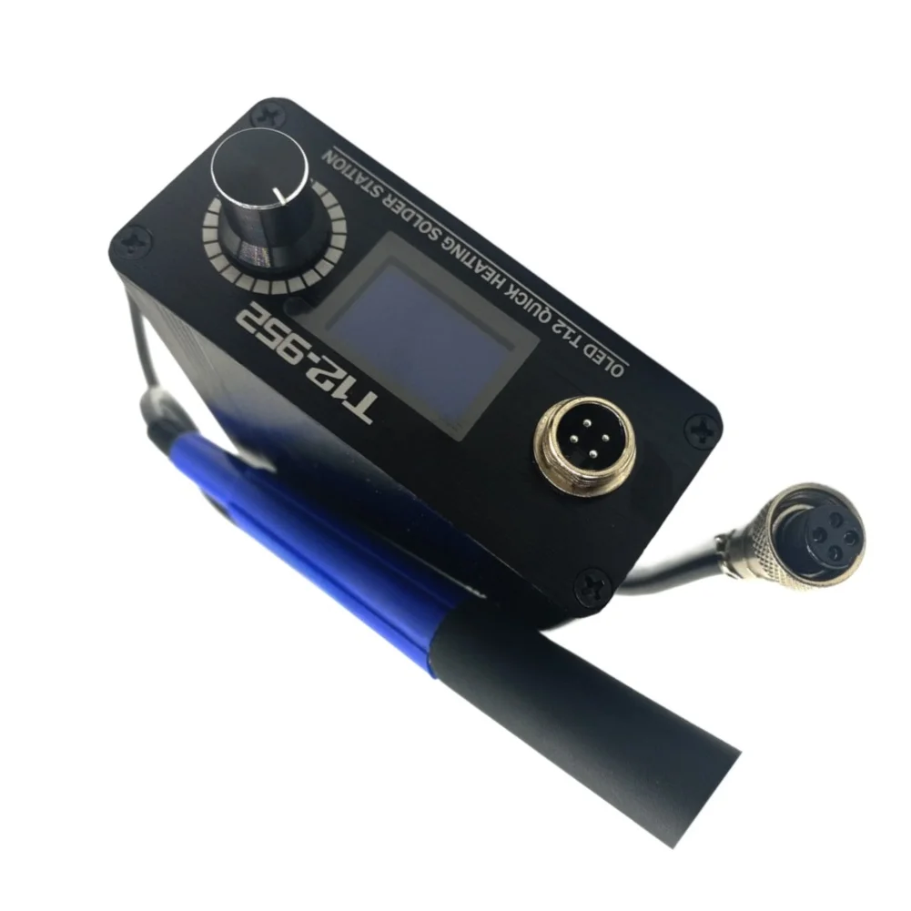 For T12 Soldering Station with Integrated For OLED Display Rotary Temperature Adjustment 24V 108W Output and Metal Casing