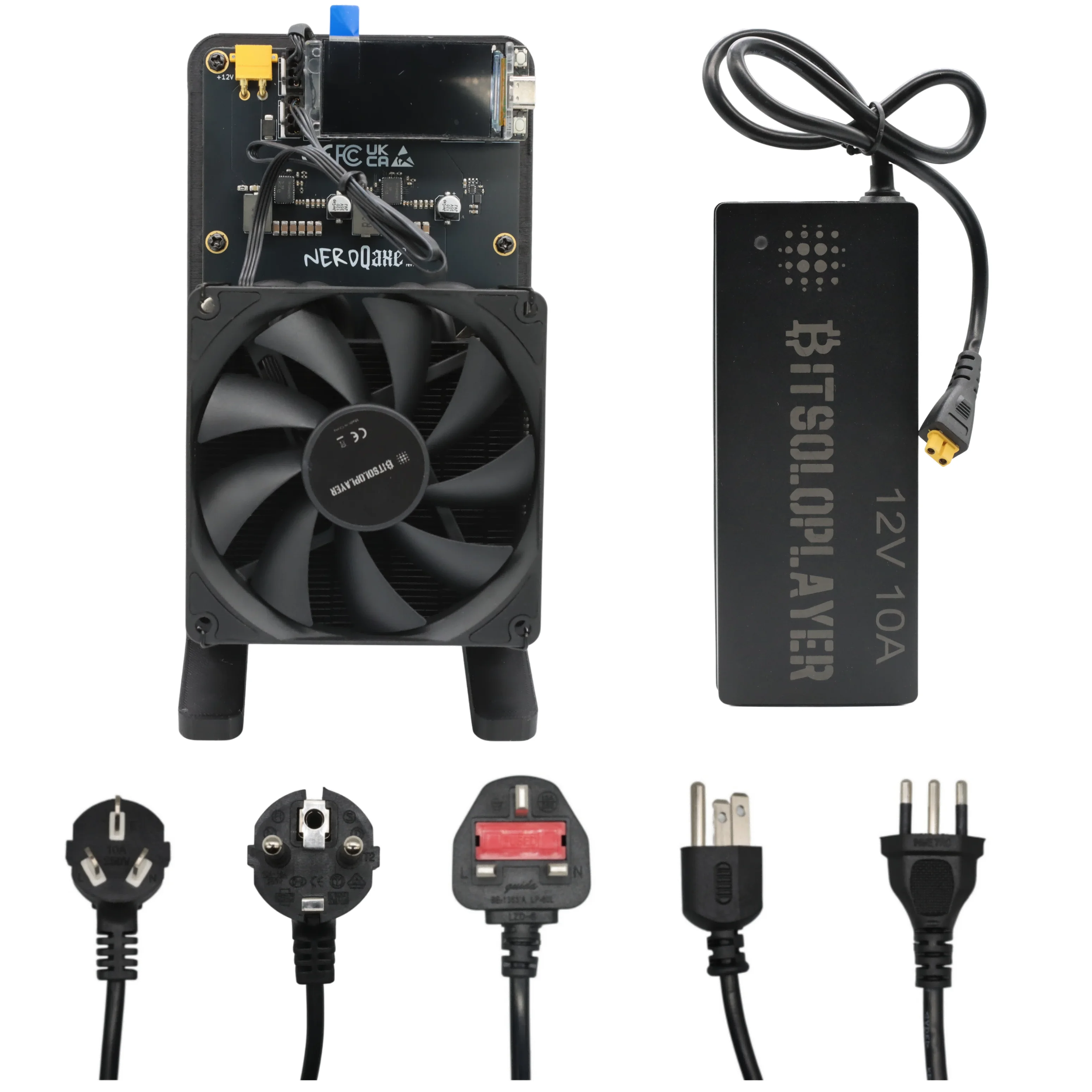 NerdQaxe++ Rev7 6Th/s – cichy koparka Bitcoin, 100 W, podwójny wentylator chłodzący, otwarta platforma programistyczna. — zdjęcie produktu 6