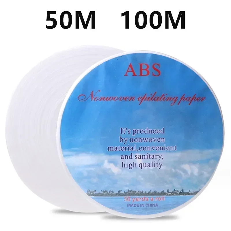 

50M 100M 1 Roll Nonwoven Hair Removal Paper Epilator Body Cloth Hair Remove Wax Paper For Underarm Leg Arm Body Wax Strips