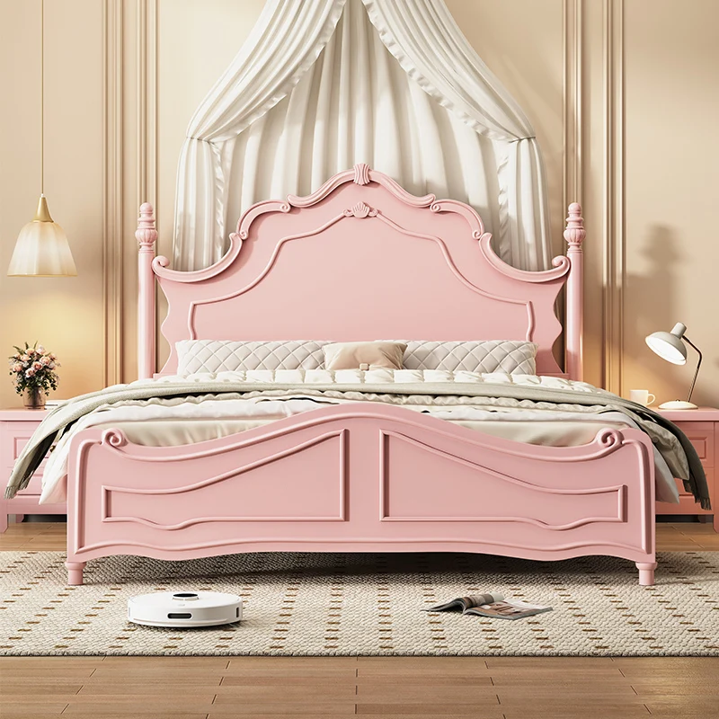 

Storage Nordic Bed Fancy Leg Support Cabinets Sleeping Princess Bed Frame Bedroom Muebles Para El Hogar House Accessories