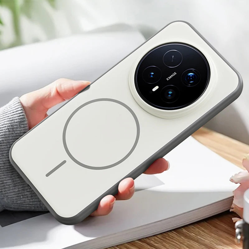 Casing For Honor Magic 8 Pro 8 Magnetik Dua Warna Matte PC + TPU Sensasi Kulit dengan Tombol Logam untuk Magic8 Pro