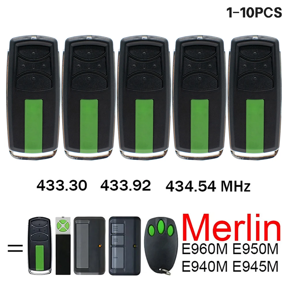 Merlin E950M HomEntry E960M E970M HE952 E940C E950C Security 2.0 Garage Door Remote Control 433.30 / 433.92 / 434.54MHz