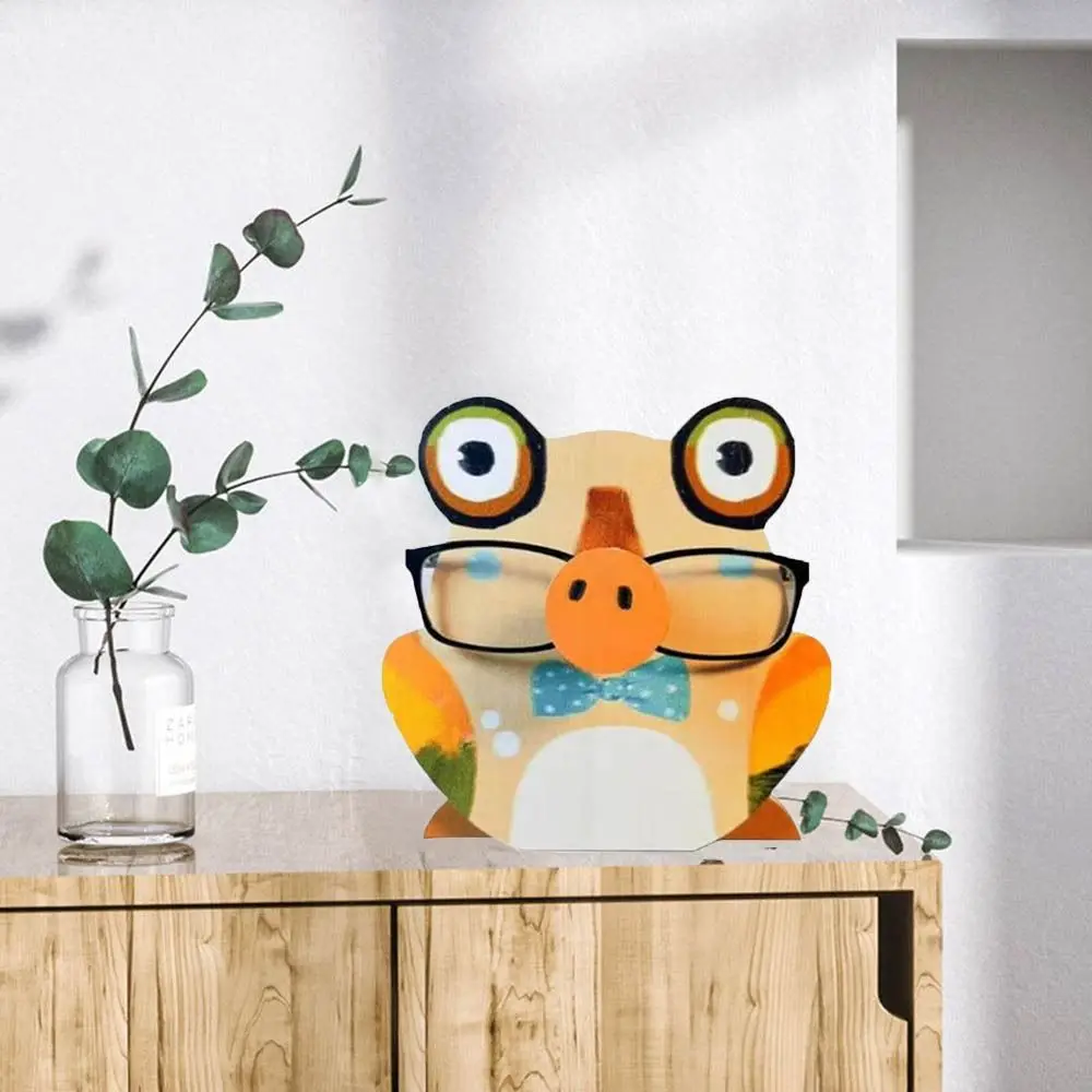 Cute 3D Animal Glasses Rack Cartoon Handmade Sunglasses Display Rack Hand Carved Wood Eyeglasses Show Stand Adults