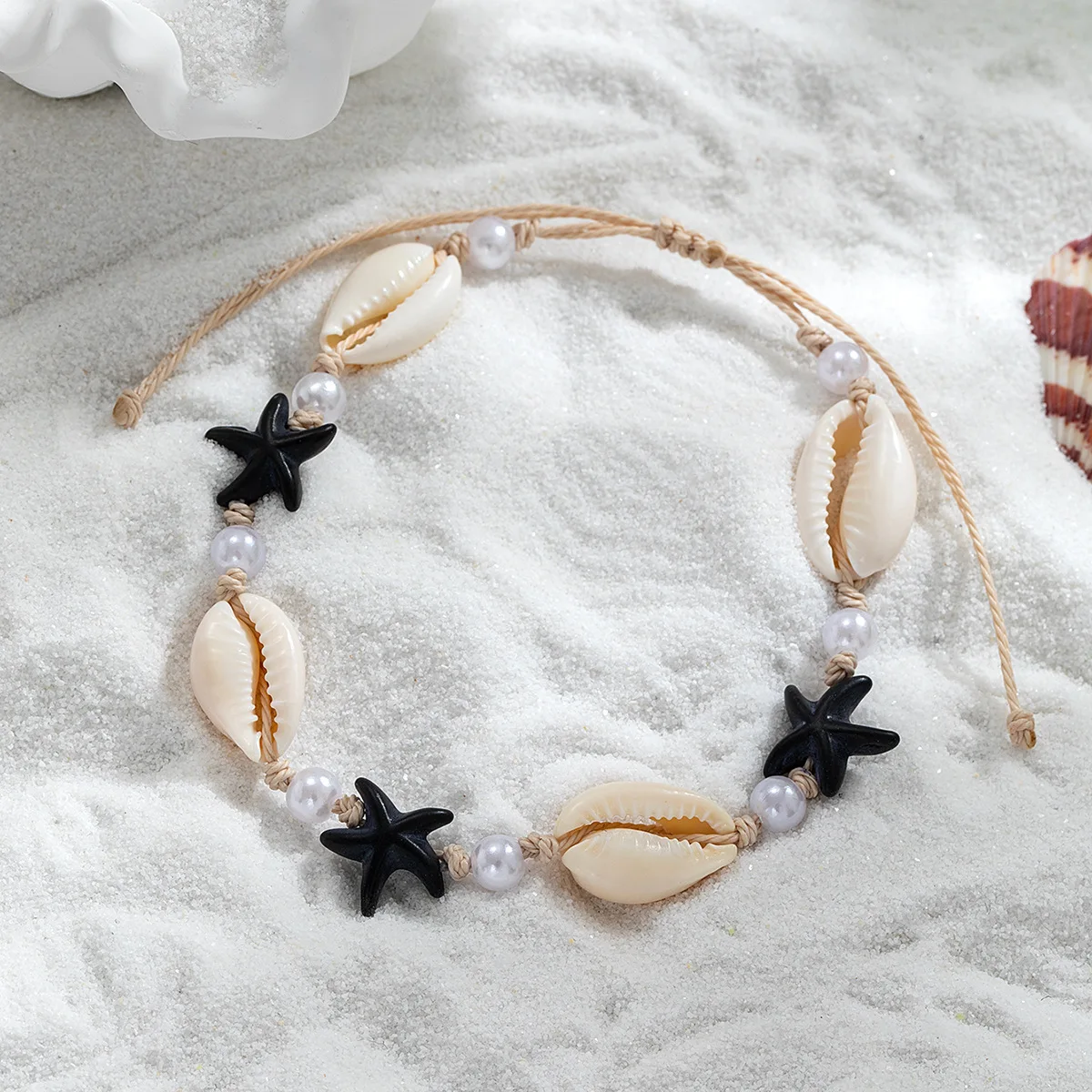 

New Bohemia Natural Shell Anklets For Women Small Resin Beads Summer Beach Shell Barefoot Ankle Bracelet Leg Chain Foot Jewelry