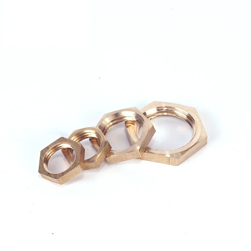 Messing Hex Lock Muttern Rohr Fitting M10 M12 1/8 "1/4" 3/8 "1/2" 3/4 "1" BSP Innengewinde Sechseckigen schaft kappe