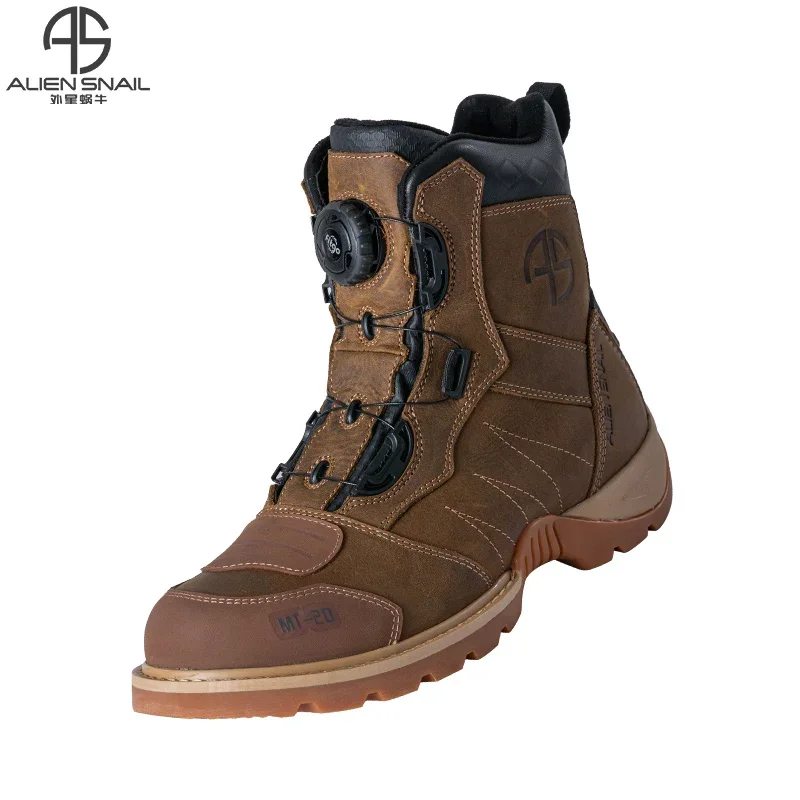 

Alien Snail MT-20 Motorcycle Boots Leather Fall Prevention Waterproof Motorcycle Shoes Motorcycle Tourism Off-road Protecting