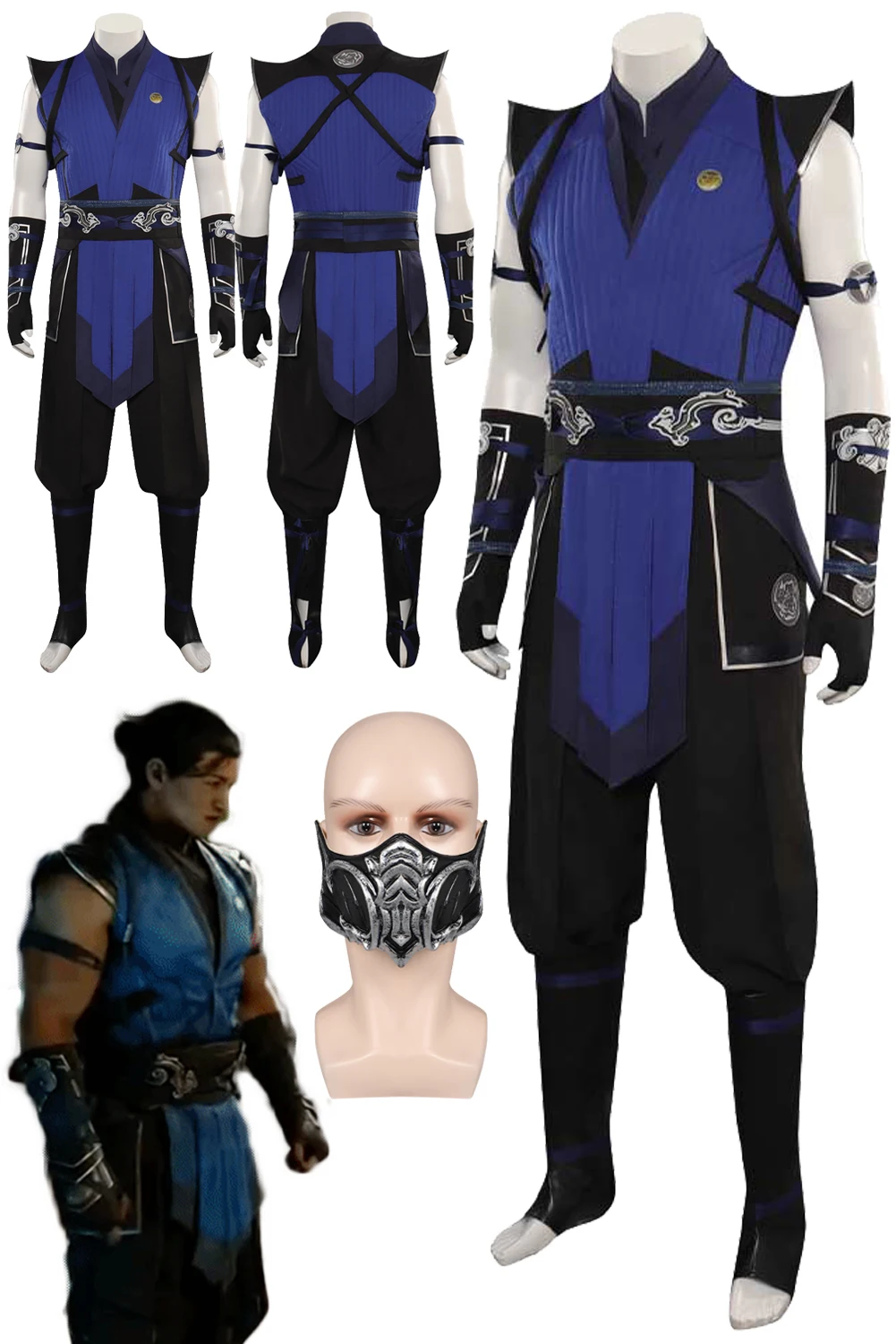 Sub Zero Cosplay Role Play Anime Game Mortal Kombat Costume Disguise Adult Men Cosplay Roleplay Fantasia Outfits Male Halloween