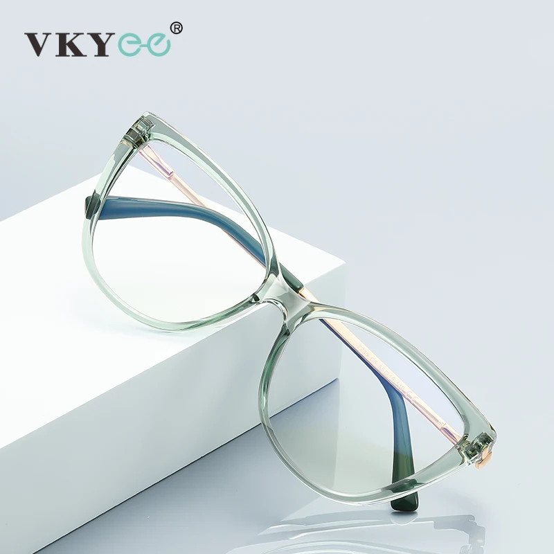 VICKY New Arrivals Fashion Cat-Eye Minimalist Design Women's Reading Glasses Anti-blue Light Glasses Customizable Prescription
