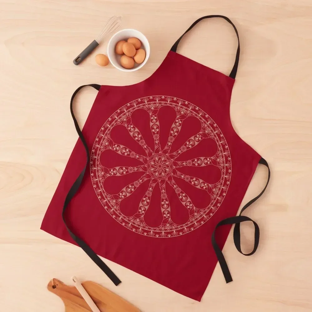 

Sicilian Cart Wheel Apron christmas kitchen cloths Customizable Woman Dress Apron