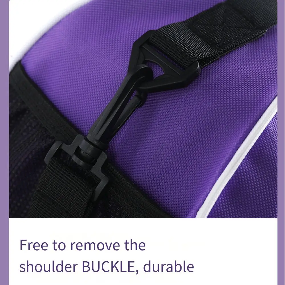 Round Basketball Storage Backpack Elastic Detachable Straps Sport Shoulder Bags Multifunctional with Zipper