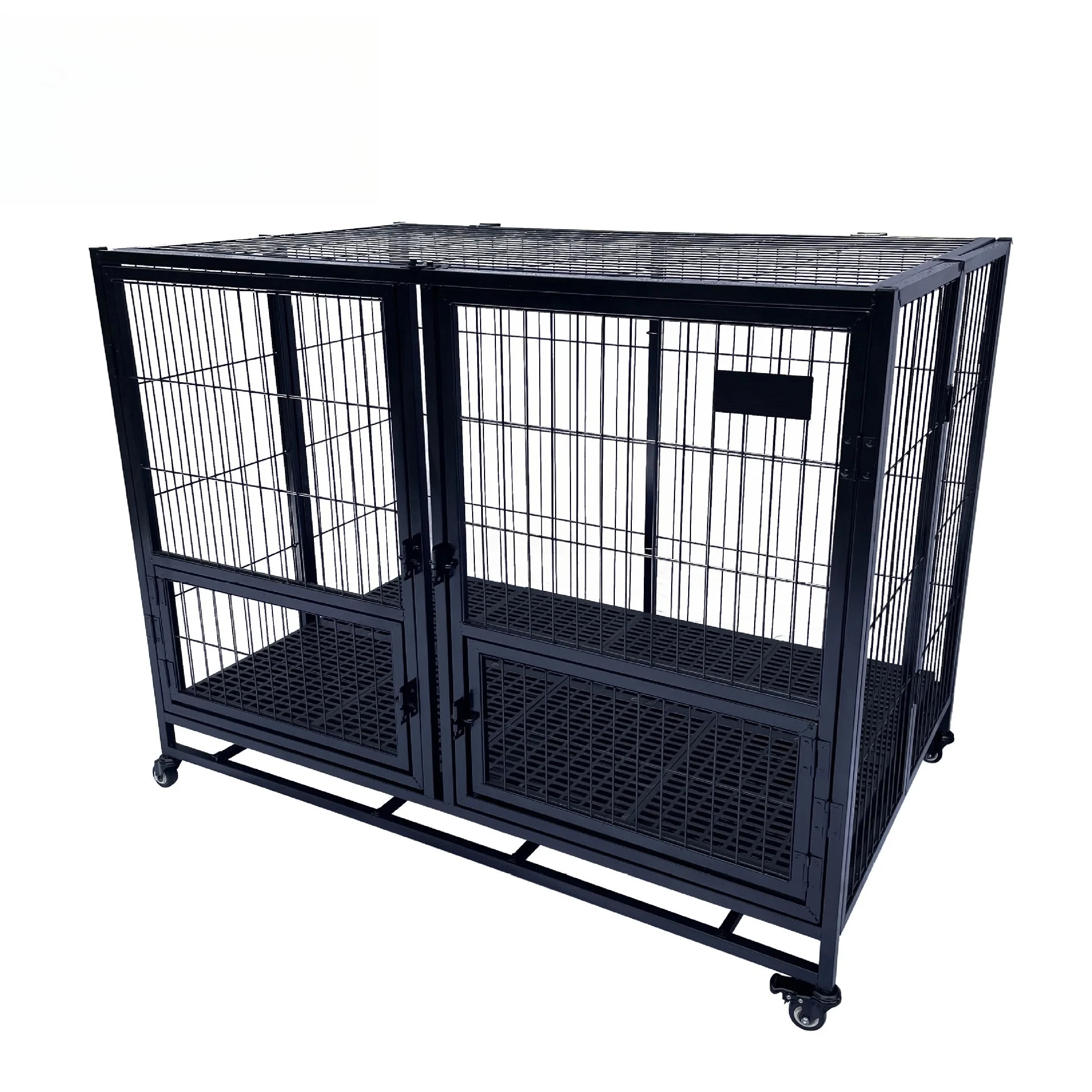 

Multiple Sizes Large Crate Heavyduty Folding Metal Kennels Cat Cage Stainless Steel Pet Dog Cages