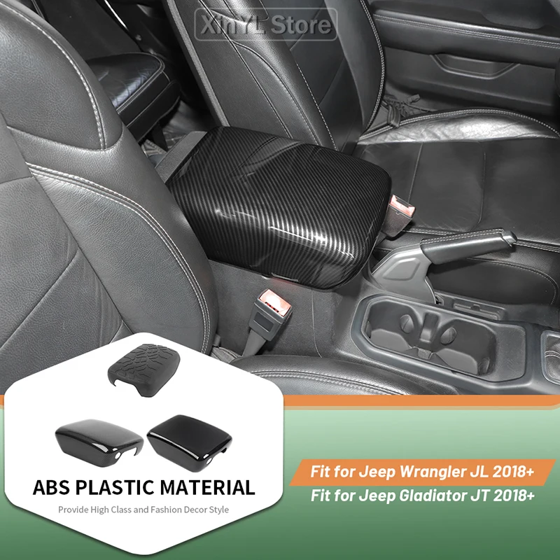 

fit For Jeep Wrangler JL JT Gladiator 2018 Up Car Center Console Armrest Box Protective Cover Trim Car Interinterior Accessories