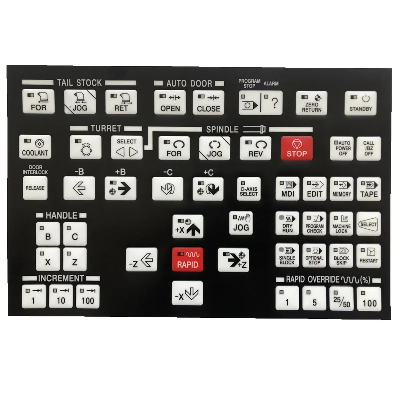 For Hyundai Kia Wia Kiaturn SKT SKT21 KIT450 CNC Lathe Operating Membrane Key Protective Film