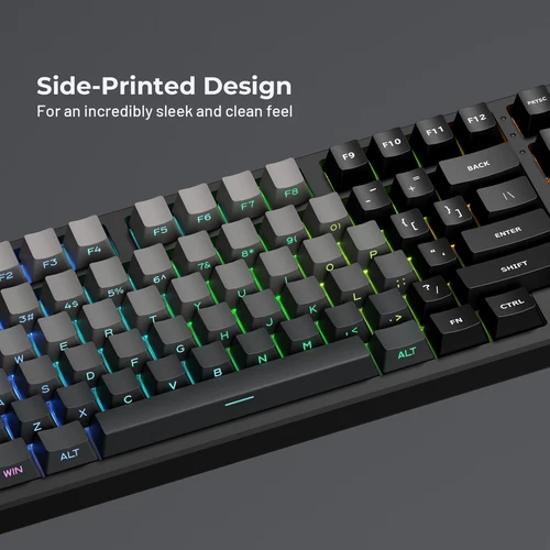 Imagen 2 del producto Teclas con gradiente fantasma XVX, teclas con estampado superior/lateral de PBT, doble disparo, brillo a través de teclas coreanas rusas OEM minimalistas personalizadas