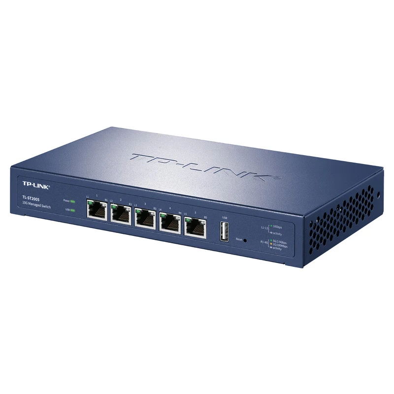 TP-Link TL-ST2005 5 Port 10G/Multi-Gig Unmanaged Ethernet Desktop Switch, Plug & Play, Sturdy Metal, Speed Auto-Negotiation