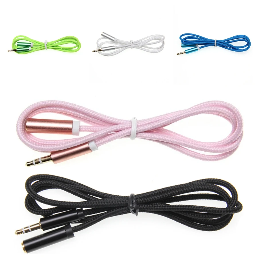 

3FT 3.5MM Jack Audio Aux Cable Male to Female Headphone Extension Wire Speaker Line for Car Phone PC MP4 Computer Extender Cord
