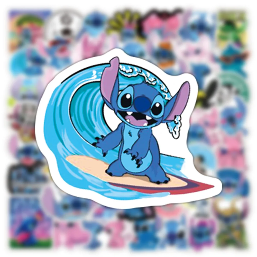 10/30/50/100PCS Cute Cartoon Lilo Stitch Stickers Decal DIY Skateboard Car Laptop Motorcycle Waterproof Kids Anime Sticker Toys