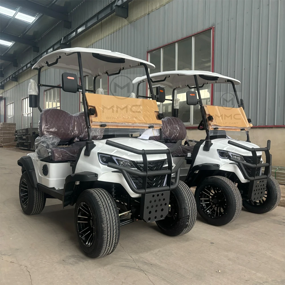 الفاخرة عالية الجودة 2 مقعد عربات الغولف الكهربائية الليثيوم فائدة مركبة سيارة الغولف الصيد عربات التي تجرها الدواب #1